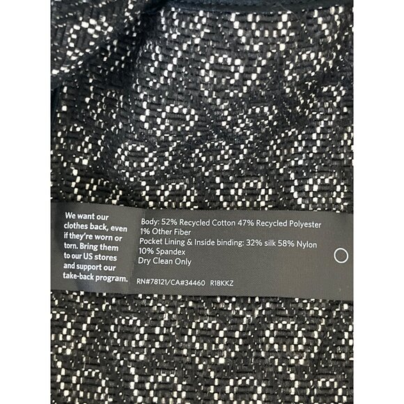 EILEEN FISHER Cotton Blend Jacquard Zip-Up Flight Jacket Petite Large LP $278‎ - Picture 14 of 15